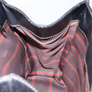 LOEWE Velazquez Hand Bag Leather Suede Brown Black gold Auth ki5987-18