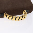 LOEWE Velazquez Hand Bag Leather Suede Brown Black gold Auth ki5987-7