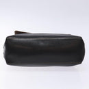 LOEWE Velazquez Hand Bag Leather Suede Brown Black gold Auth ki5987-5