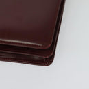 CARTIER Must Line Shoulder Bag Leather Bordeaux Gold Auth ki5993-14
