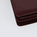 CARTIER Must Line Shoulder Bag Leather Bordeaux Gold Auth ki5993-15