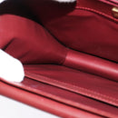 CARTIER Must Line Shoulder Bag Leather Bordeaux Gold Auth ki5993-20