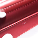 CARTIER Must Line Shoulder Bag Leather Bordeaux Gold Auth ki5993-12