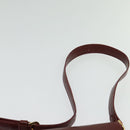 CARTIER Must Line Shoulder Bag Leather Bordeaux Gold Auth ki5993-8