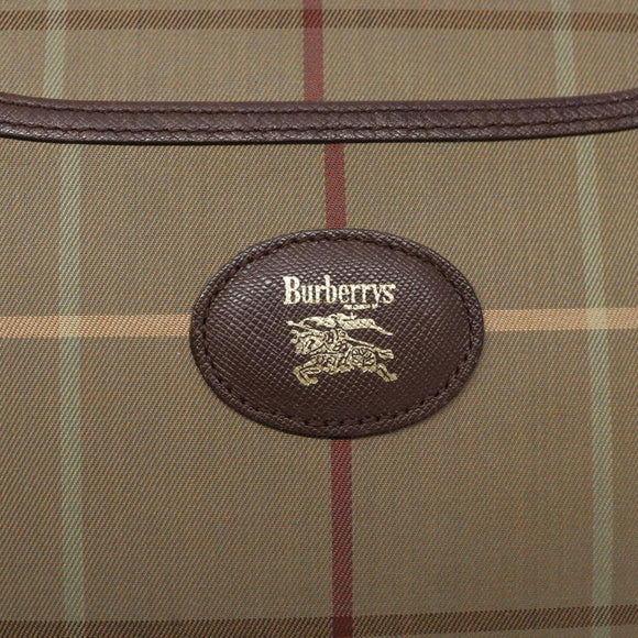 Burberrys Nova Check Shoulder Bag Canvas Beige Brown Auth ki5994
