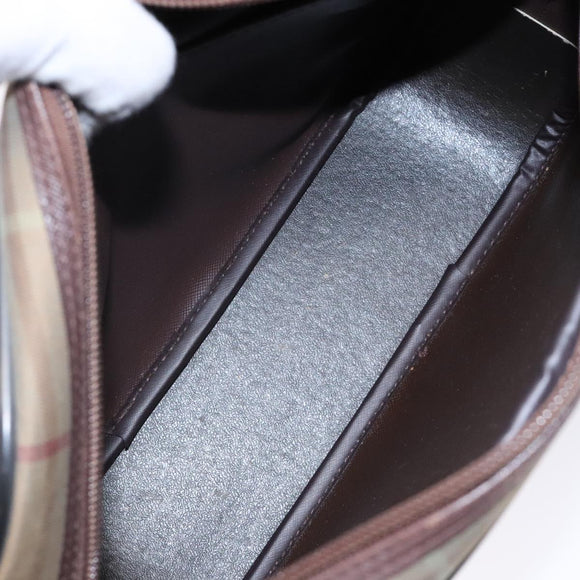 Burberrys Nova Check Shoulder Bag Canvas Beige Brown Auth ki5994