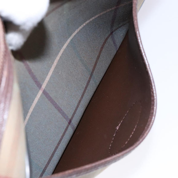 Burberrys Nova Check Shoulder Bag Canvas Beige Brown Auth ki5994