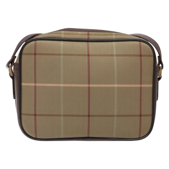 Burberrys Nova Check Shoulder Bag Canvas Beige Brown Auth ki5994