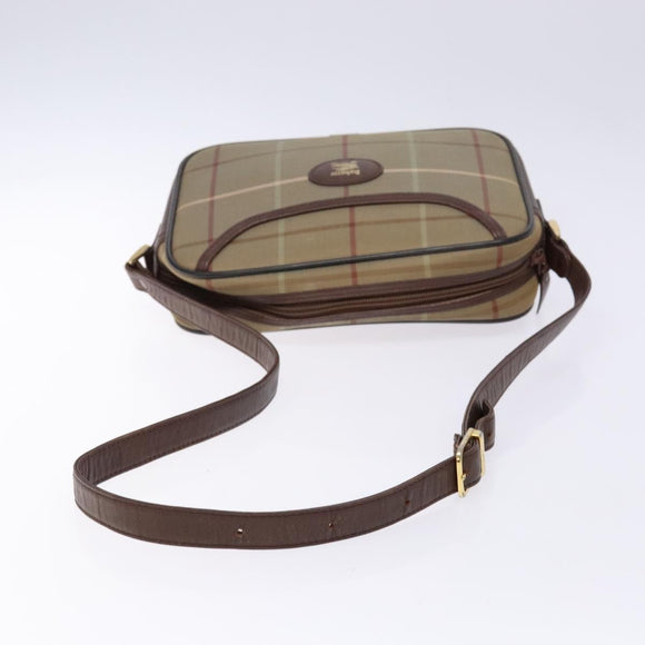 Burberrys Nova Check Shoulder Bag Canvas Beige Brown Auth ki5994