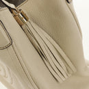 GUCCI Soho Shoulder Bag Leather 2way White Auth ki5995-23