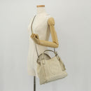 GUCCI Soho Shoulder Bag Leather 2way White Auth ki5995-28