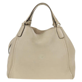 GUCCI Soho Shoulder Bag Leather 2way White Auth ki5995 - 0