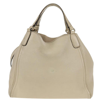 GUCCI Soho Shoulder Bag Leather 2way White Auth ki5995 - 0