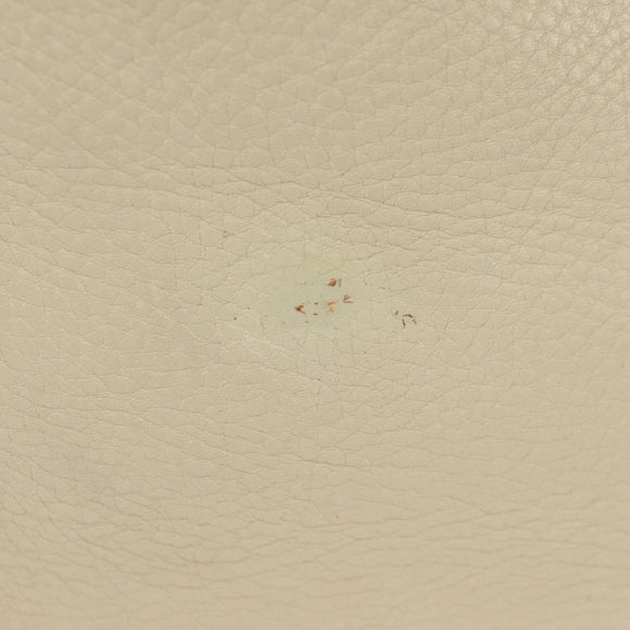 GUCCI Soho Shoulder Bag Leather 2way White Auth ki5995