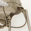 GUCCI Soho Shoulder Bag Leather 2way White Auth ki5995-14