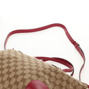 GUCCI GG Canvas Heart bit Tote Bag 2-Wege Beige Rot Auth ki5996V-16