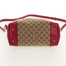 GUCCI GG Canvas Heart bit Tote Bag 2-Wege Beige Rot Auth ki5996V-5