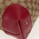 GUCCI GG Canvas Heart bit Tote Bag 2-Wege Beige Rot Auth ki5996V-17