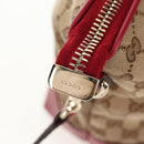 GUCCI GG Canvas Heart bit Tote Bag 2way Beige Red Auth ki5996V-22