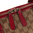 GUCCI GG Canvas Heart bit Tote Bag 2-Wege Beige Rot Auth ki5996V-23