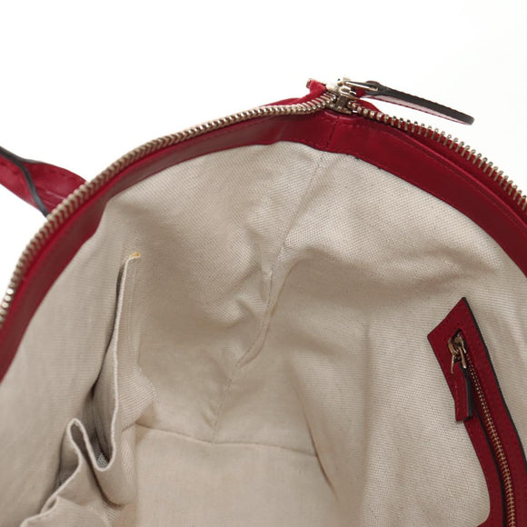GUCCI GG Canvas Heart bit Tote Bag 2way Beige Red Auth ki5996V