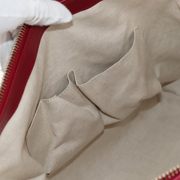 GUCCI GG Canvas Heart bit Tote Bag 2-Wege Beige Rot Auth ki5996V