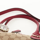 GUCCI GG Canvas Heart bit Tote Bag 2-Wege Beige Rot Auth ki5996V-14
