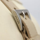 PRADA Shoulder Bag Nylon Beige Auth ki5997-9