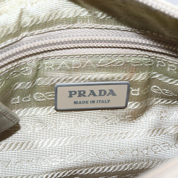 PRADA Shoulder Bag Nylon Beige Auth ki5997