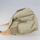 PRADA Shoulder Bag Nylon Beige Auth ki5997-3