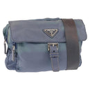 PRADA Shoulder Bag Nylon Light Blue Auth ki5998-1