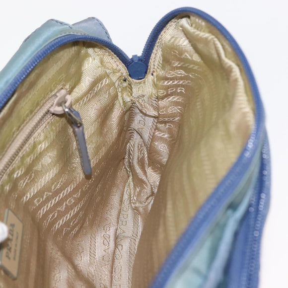 PRADA Shoulder Bag Nylon Light Blue Auth ki5998