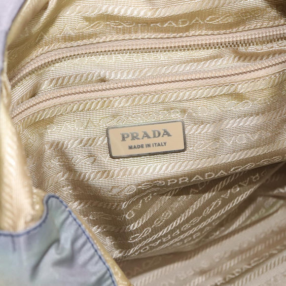 PRADA Tote Bag Nylon 2way Purple Orange Auth ki5999