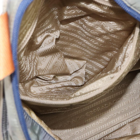 PRADA Tote Bag Nylon 2way Purple Orange Auth ki5999