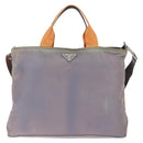 PRADA Tote Bag Nylon 2way Purple Orange Auth ki5999-13
