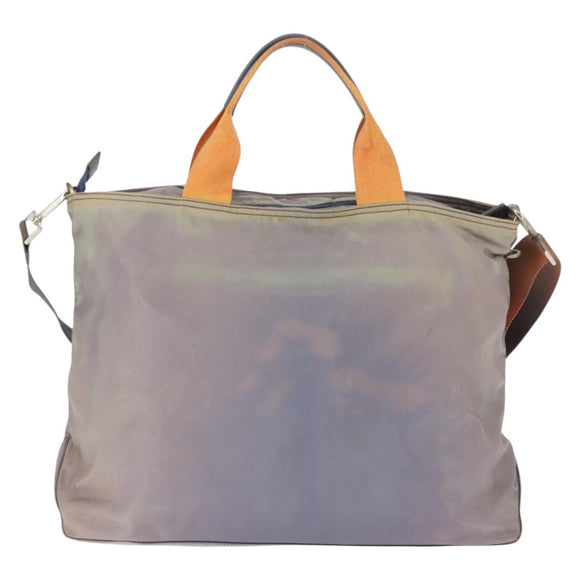PRADA Tote Bag Nylon 2way Purple Orange Auth ki5999