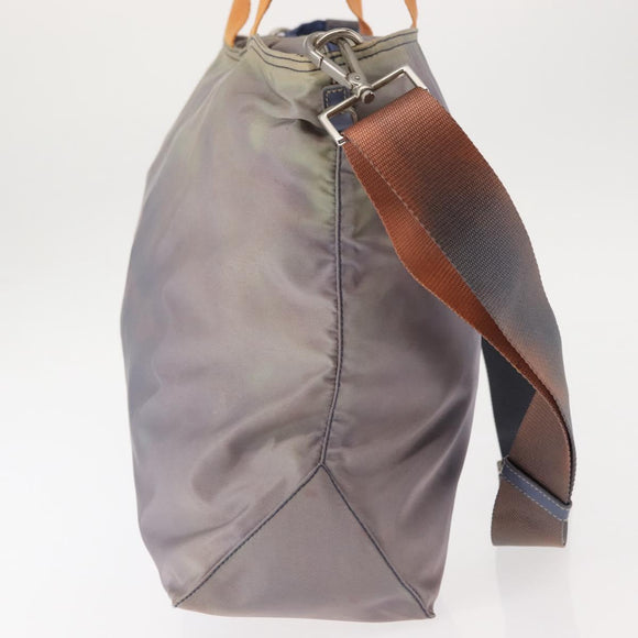 PRADA Tote Bag Nylon 2way Purple Orange Auth ki5999