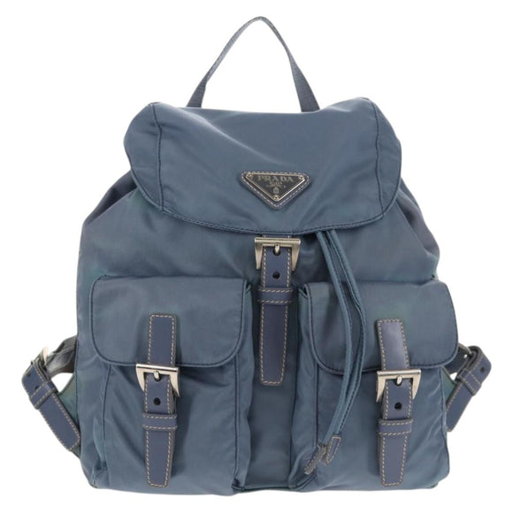 PRADA Backpack Nylon Light Blue Auth ki6000