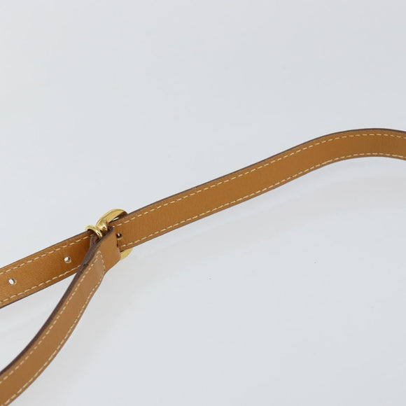 GUCCI Micro GG Canvas Shoulder Bag PVC Leather Beige Auth ki6001