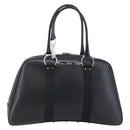 Christian Dior Boston Bag Leather Black Auth ki6003-1