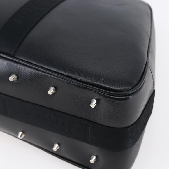 Christian Dior Boston Bag Leather Black Auth ki6003