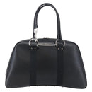 Christian Dior Boston Bag Leather Black Auth ki6003-2