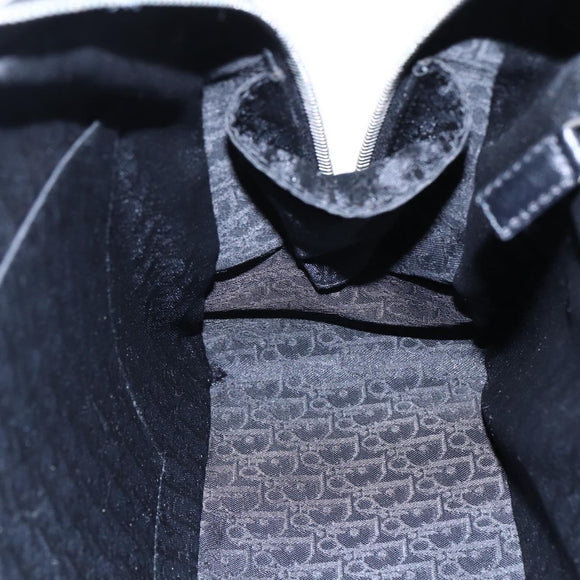 Christian Dior Boston Bag Leather Black Auth ki6003