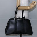 Christian Dior Boston Bag Leather Black Auth ki6003-24