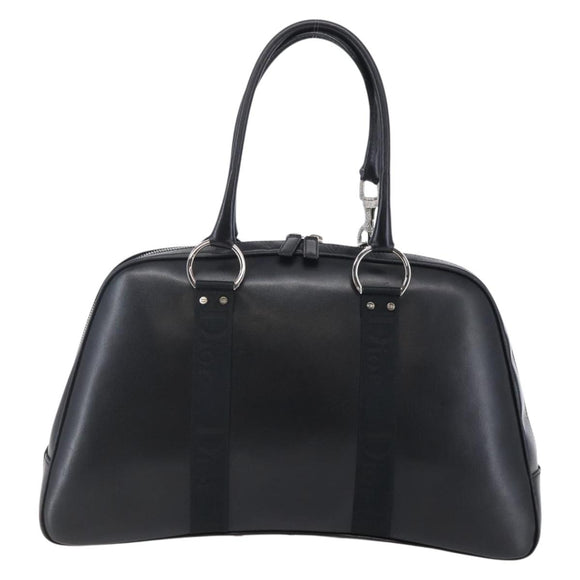 Christian Dior Boston Bag Leather Black Auth ki6003