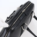 Christian Dior Boston Bag Leather Black Auth ki6003-6