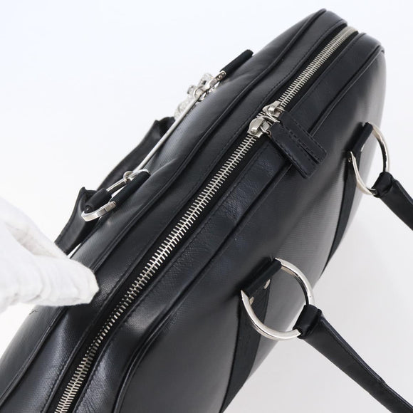 Christian Dior Boston Bag Leather Black Auth ki6003