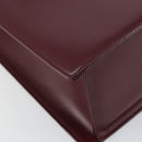 BURBERRY Nova Check Hand Bag Canvas Leather Bordeaux Beige Auth ki6009-14