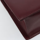 BURBERRY Nova Check Hand Bag Canvas Leather Bordeaux Beige Auth ki6009-16