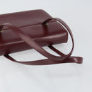 BURBERRY Nova Check Hand Bag Canvas Leather Bordeaux Beige Auth ki6009-7